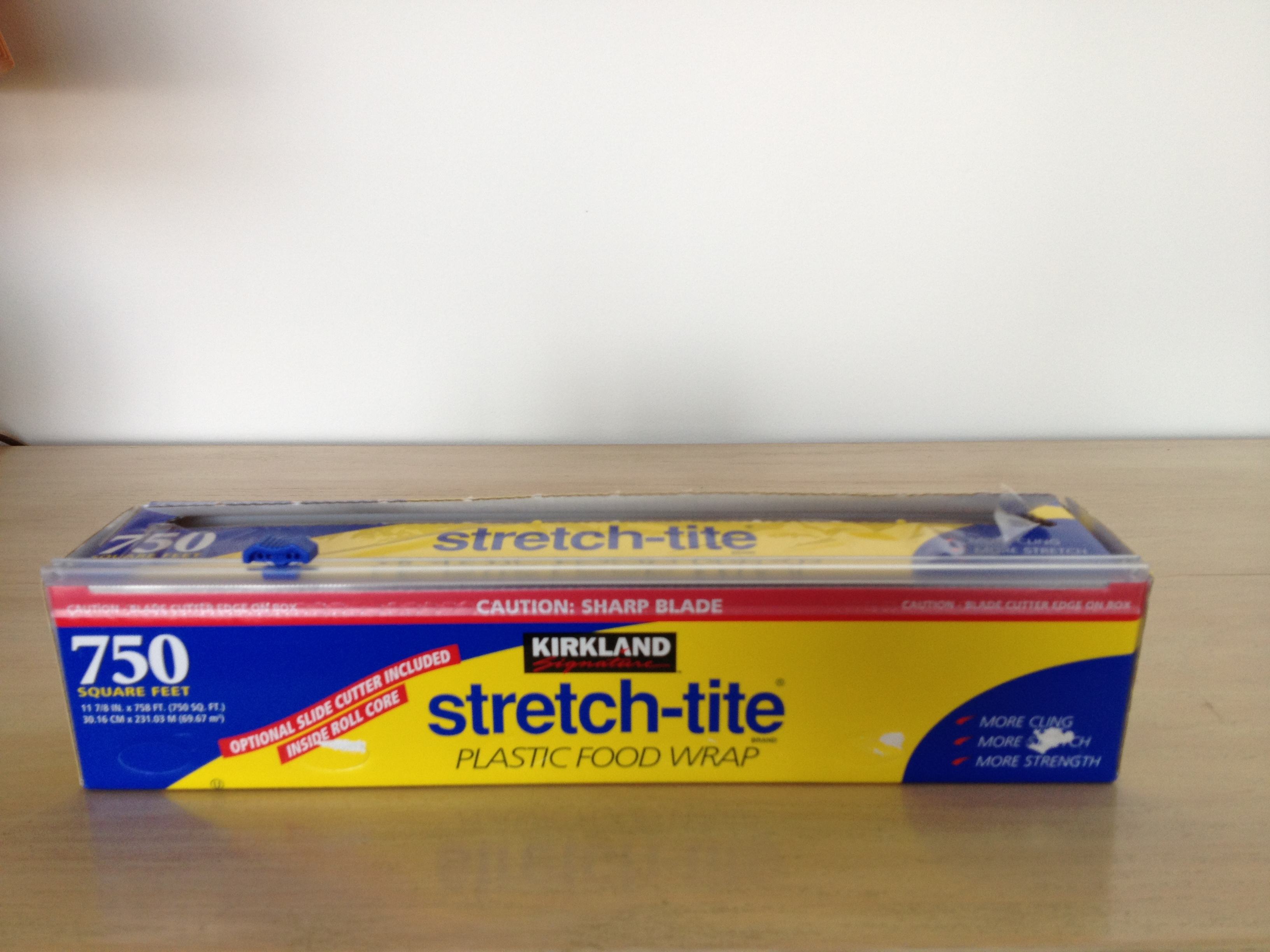 Kirkland Signature Stretch-Tite Plastic Wrap - 11 7/8 x 750 Square Feet - 2  Pack
